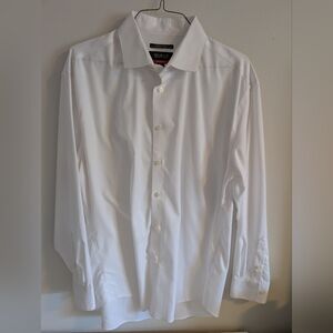 Kenneth Cole Classic White Long-Sleeve Dress Shirt